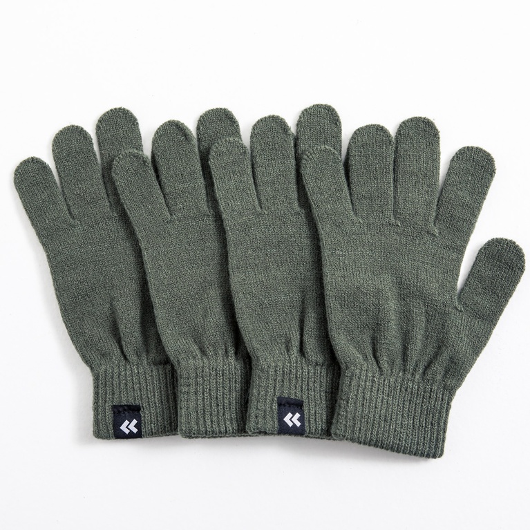 Fine-knit gloves 2-pack "Magic" Army Green